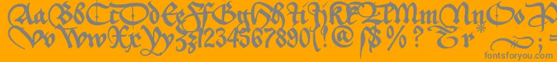Aeiou2u Font – Gray Fonts on Orange Background