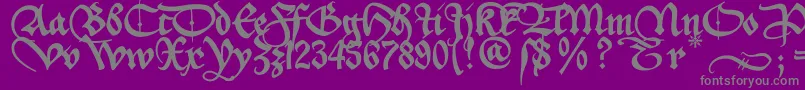 Aeiou2u Font – Gray Fonts on Purple Background