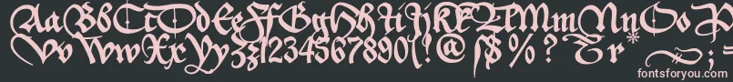 Aeiou2u Font – Pink Fonts on Black Background
