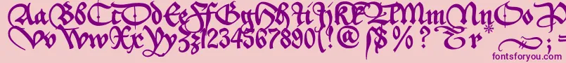 Aeiou2u Font – Purple Fonts on Pink Background
