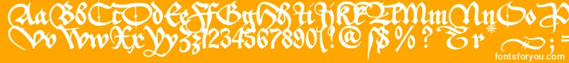 Aeiou2u Font – White Fonts on Orange Background