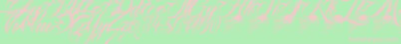 QueenAnhaScript Font – Pink Fonts on Green Background