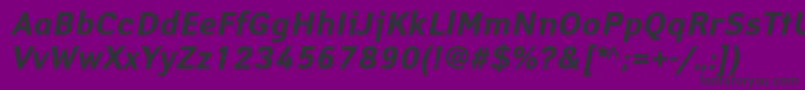 YanuscBolditalic Font – Black Fonts on Purple Background