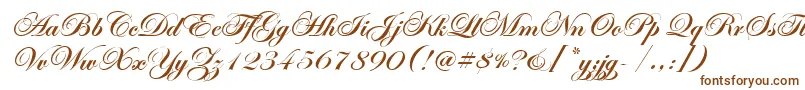EdwardianScrItcTtBold Font – Brown Fonts on White Background