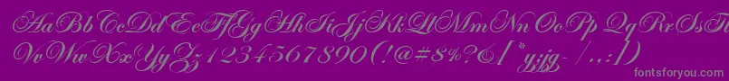 EdwardianScrItcTtBold Font – Gray Fonts on Purple Background