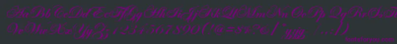 EdwardianScrItcTtBold Font – Purple Fonts on Black Background