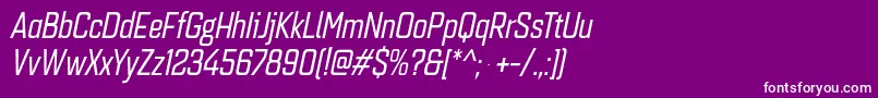 Quarcacondregularitalic Font – White Fonts on Purple Background