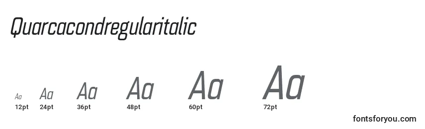 Quarcacondregularitalic Font Sizes