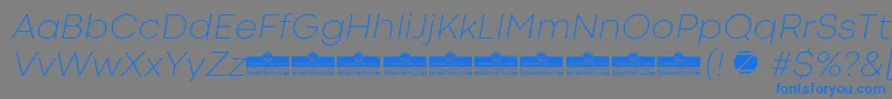 CodecColdExtralightItalicTrial Font – Blue Fonts on Gray Background