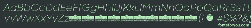 CodecColdExtralightItalicTrial Font – Green Fonts on Black Background