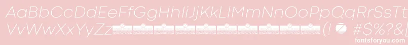 CodecColdExtralightItalicTrial Font – White Fonts on Pink Background