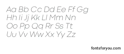 CodecColdExtralightItalicTrial-fontti