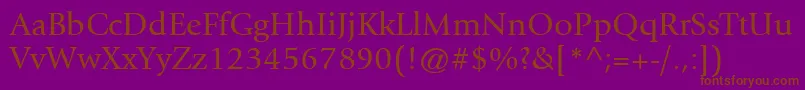ItcGiovanniLtBook Font – Brown Fonts on Purple Background