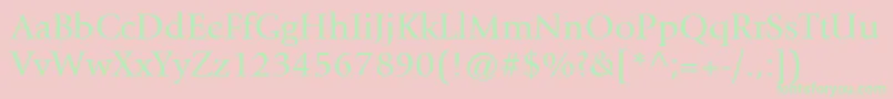 ItcGiovanniLtBook Font – Green Fonts on Pink Background