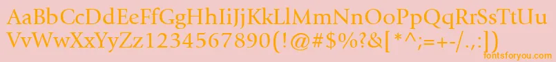 ItcGiovanniLtBook Font – Orange Fonts on Pink Background