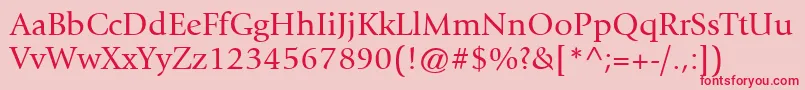 ItcGiovanniLtBook Font – Red Fonts on Pink Background