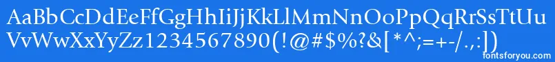 フォントItcGiovanniLtBook – 青い背景に白い文字
