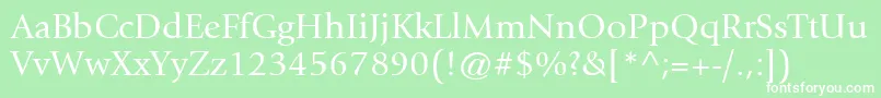 ItcGiovanniLtBook Font – White Fonts on Green Background