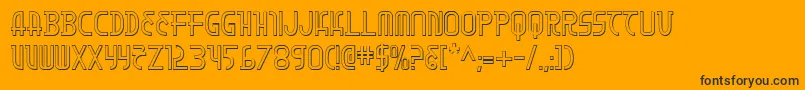 Шрифт Moon Dart 3D – чёрные шрифты на оранжевом фоне