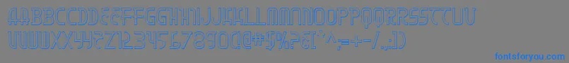 フォントMoon Dart 3D – 灰色の背景に青い文字