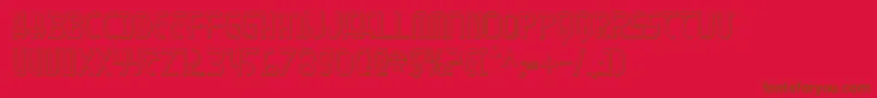 Moon Dart 3D Font – Brown Fonts on Red Background