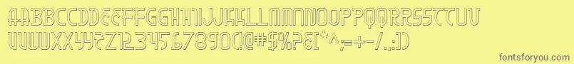 Moon Dart 3D Font – Gray Fonts on Yellow Background