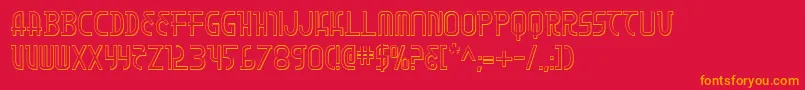 Moon Dart 3D Font – Orange Fonts on Red Background