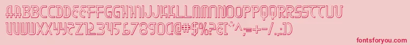 Moon Dart 3D Font – Red Fonts on Pink Background