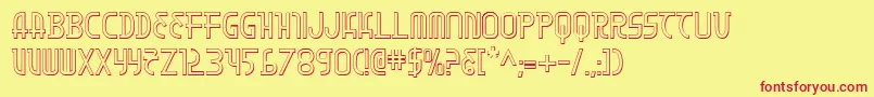 Moon Dart 3D Font – Red Fonts on Yellow Background