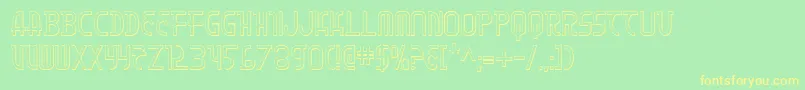 Moon Dart 3D Font – Yellow Fonts on Green Background