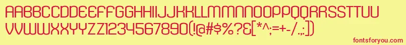 KleptocracyTitlingExLt Font – Red Fonts on Yellow Background