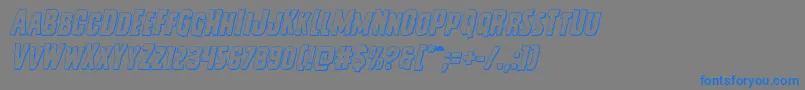 Vicioushungered3Dital Font – Blue Fonts on Gray Background