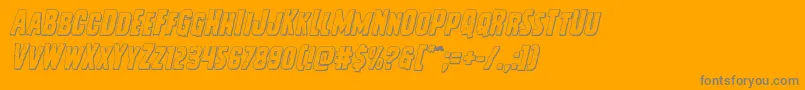 Vicioushungered3Dital Font – Gray Fonts on Orange Background