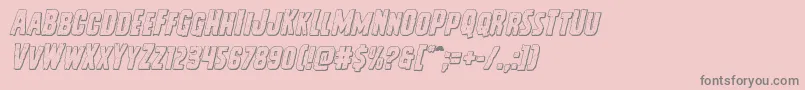 Vicioushungered3Dital Font – Gray Fonts on Pink Background