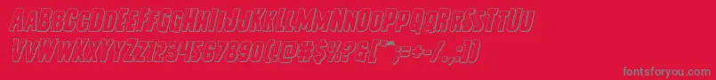 Vicioushungered3Dital Font – Gray Fonts on Red Background