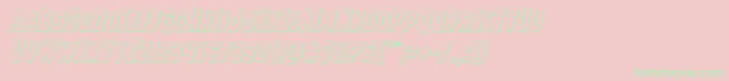 Vicioushungered3Dital Font – Green Fonts on Pink Background