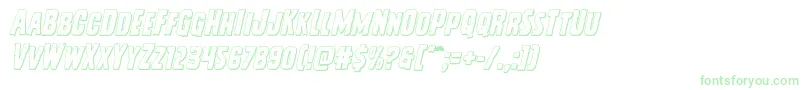 Vicioushungered3Dital Font – Green Fonts on White Background