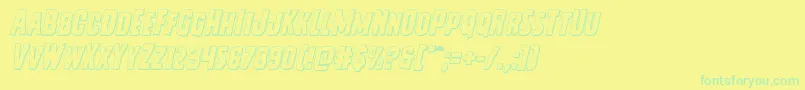 Vicioushungered3Dital Font – Green Fonts on Yellow Background