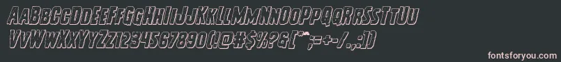 Vicioushungered3Dital Font – Pink Fonts on Black Background