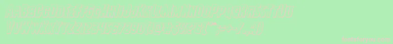 Vicioushungered3Dital Font – Pink Fonts on Green Background