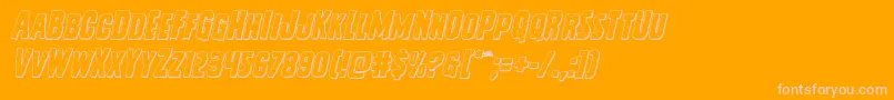 Vicioushungered3Dital Font – Pink Fonts on Orange Background