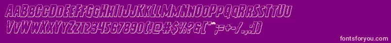 Vicioushungered3Dital Font – Pink Fonts on Purple Background