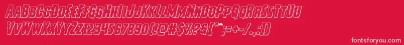 Шрифт Vicioushungered3Dital – розовые шрифты на красном фоне