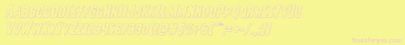 Vicioushungered3Dital Font – Pink Fonts on Yellow Background