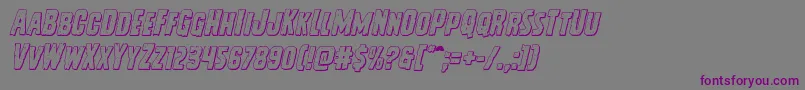 Vicioushungered3Dital Font – Purple Fonts on Gray Background