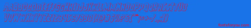 More about Vicioushungered3Dital Font Vicioushungered3Dital Font – Red Fonts on Blue Background