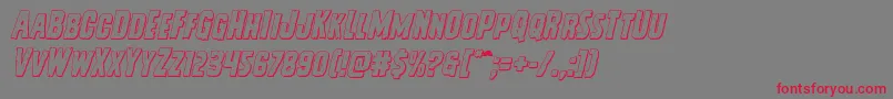 Vicioushungered3Dital Font – Red Fonts on Gray Background