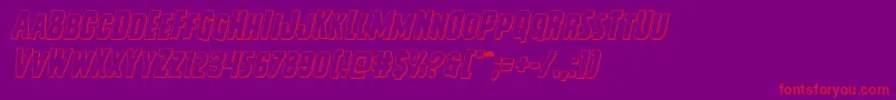 Vicioushungered3Dital Font – Red Fonts on Purple Background