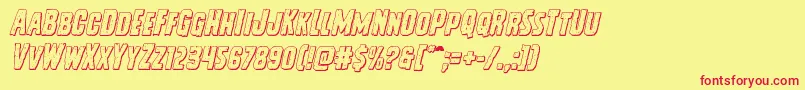 Vicioushungered3Dital Font – Red Fonts on Yellow Background