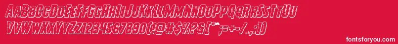 Vicioushungered3Dital Font – White Fonts on Red Background